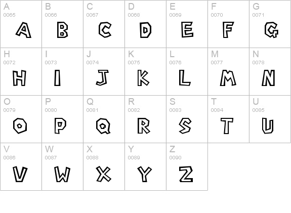Super Mario Bros. uppercase A-Z preview