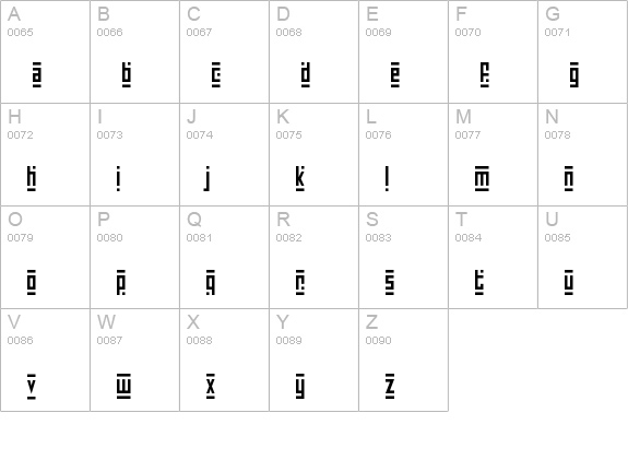 Super Skinny Pixel Bricks
 uppercase A-Z preview