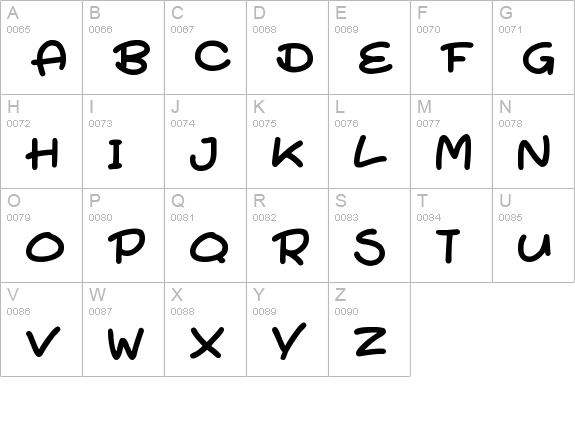 Super Turnips
 uppercase A-Z preview