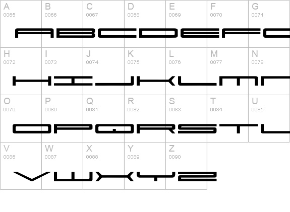 Super Ultra 911 uppercase A-Z preview