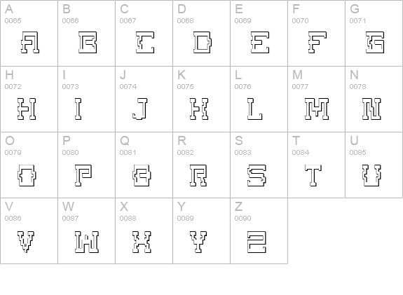 Superago 3D uppercase A-Z preview