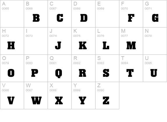 SuperbaBold uppercase A-Z preview