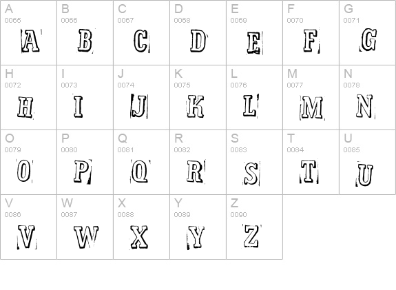 Superior uppercase A-Z preview