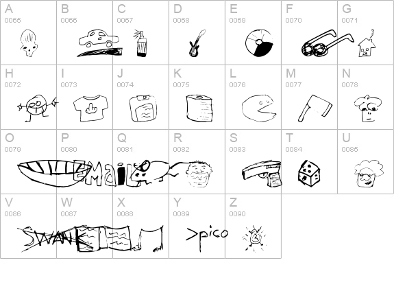 SuperMattBatz uppercase A-Z preview