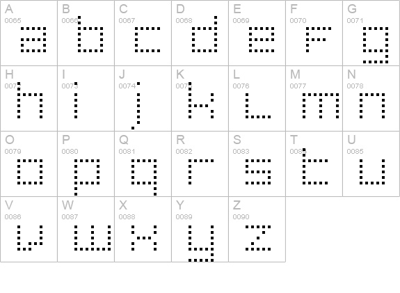 superpoint _square uppercase A-Z preview