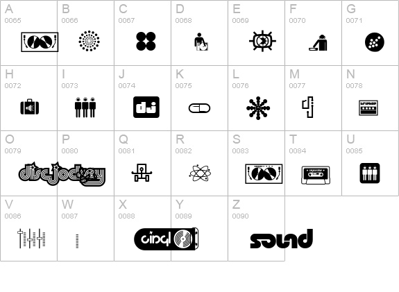 Superstar DJ uppercase A-Z preview