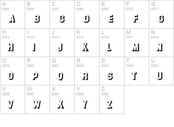 SuperstarEF-Shadow uppercase A-Z preview