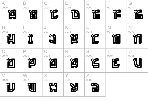 SuperTrooper uppercase A-Z preview