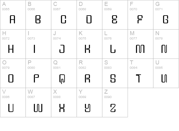 Supervixen uppercase A-Z preview