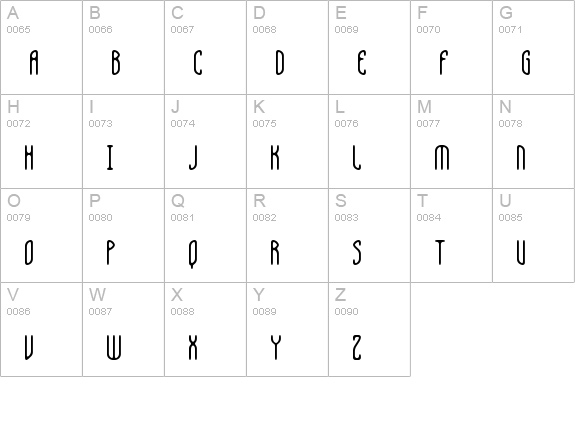 Supra Genius Curves BRK uppercase A-Z preview