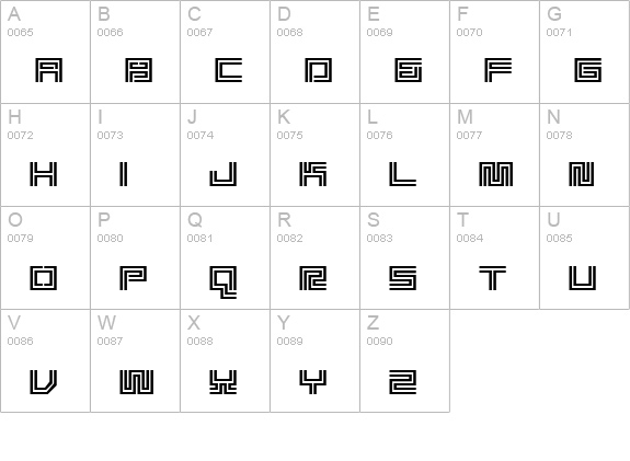 Supreme uppercase A-Z preview