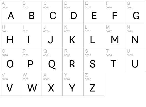 Supria Sans Regular uppercase A-Z preview
