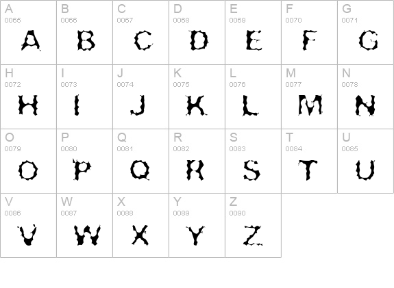 Surf Punx Light uppercase A-Z preview