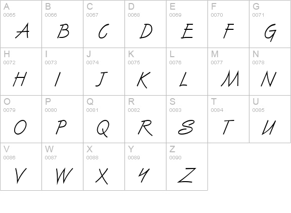 Surfer Normal uppercase A-Z preview