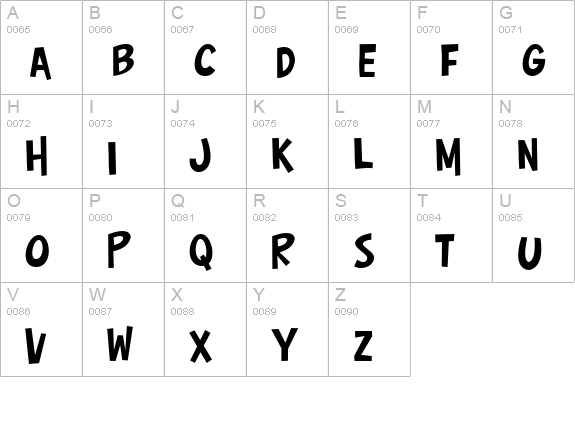 Surfer Shop BTN uppercase A-Z preview