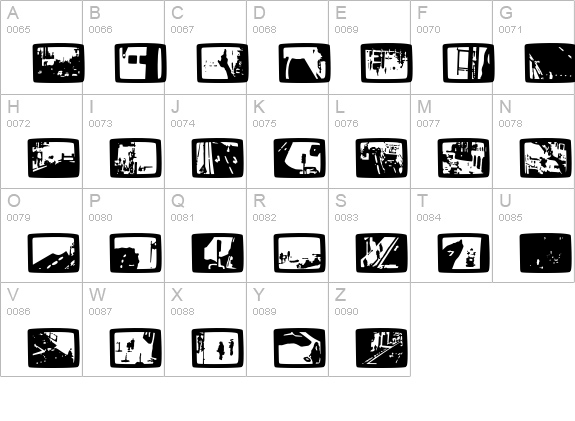 Surveillance-Scenes uppercase A-Z preview