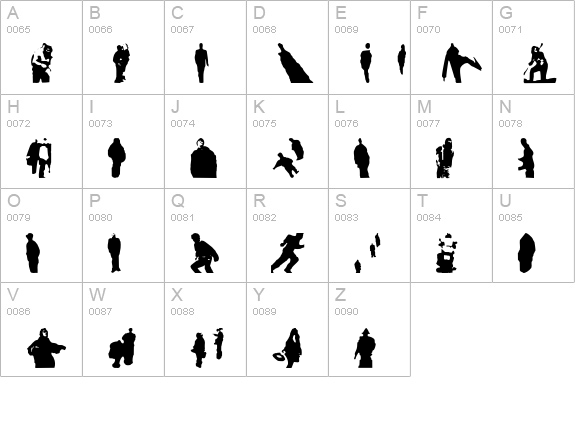Surveillance-SuspiciousPeople uppercase A-Z preview