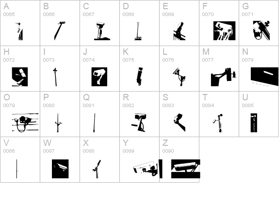 Surveillance-Witness uppercase A-Z preview