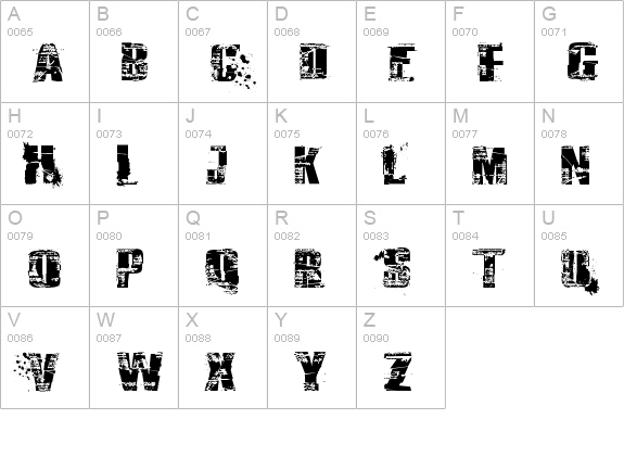 Survival Horror uppercase A-Z preview