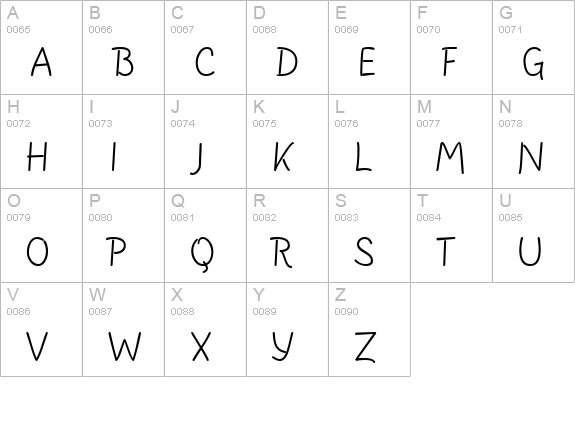 SusiScript Plain uppercase A-Z preview