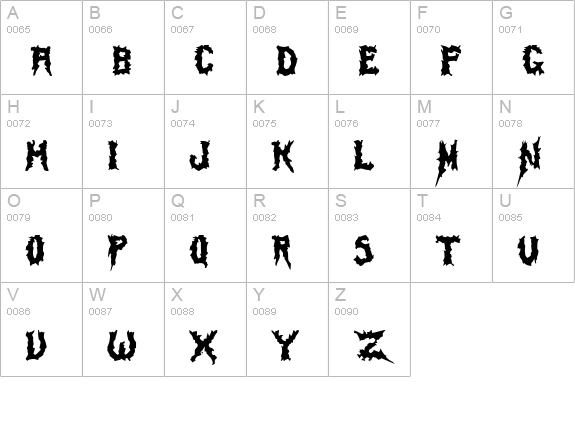 Swamp Thing uppercase A-Z preview