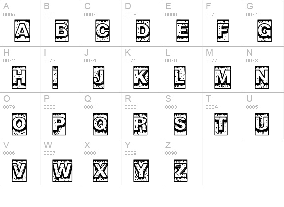 Swamp Type uppercase A-Z preview