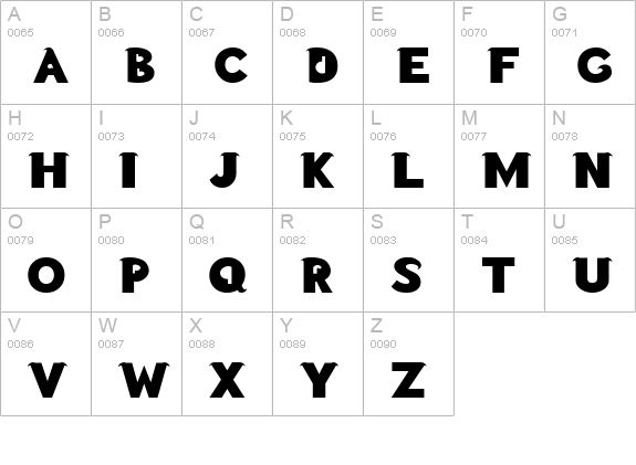 Swanville uppercase A-Z preview
