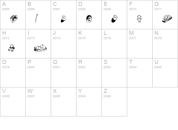 Swatbats 1 uppercase A-Z preview