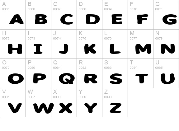 Sweet as candy uppercase A-Z preview