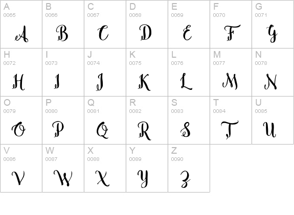 Sweet Blooms uppercase A-Z preview