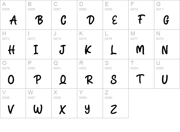 Sweet Candy uppercase A-Z preview