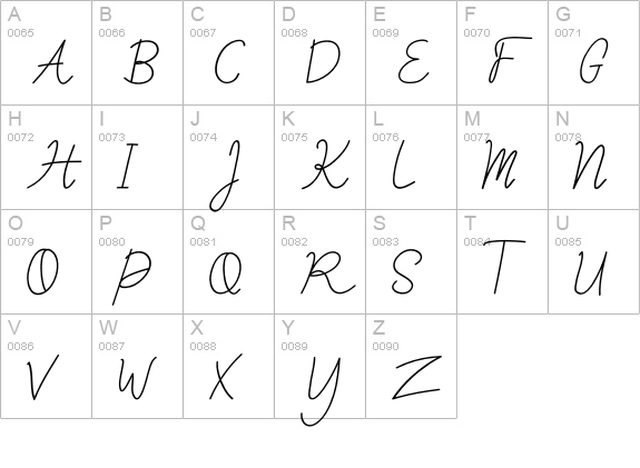 Sweet Petunia uppercase A-Z preview