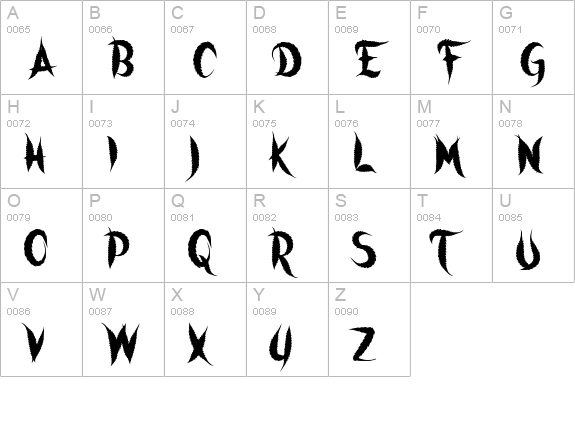 SweetLeaf uppercase A-Z preview