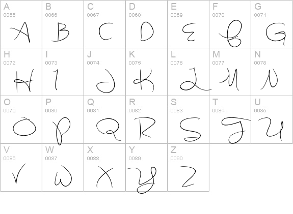 Sweetly Broken uppercase A-Z preview