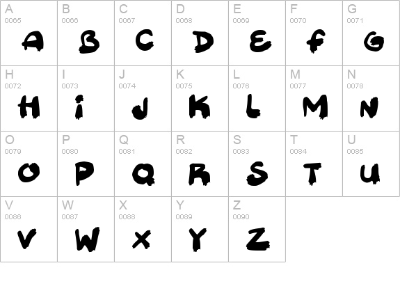 Sweetpaint
 uppercase A-Z preview