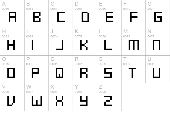SWF!T_v01 uppercase A-Z preview