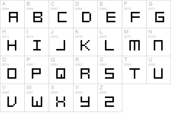 SWF!T_v02 uppercase A-Z preview