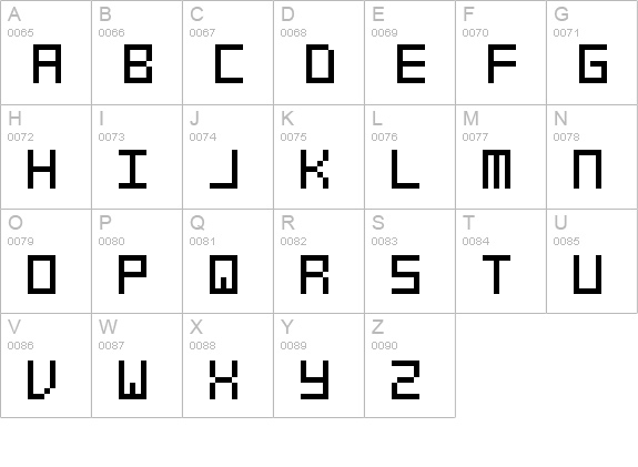 swfit_slm_fw uppercase A-Z preview