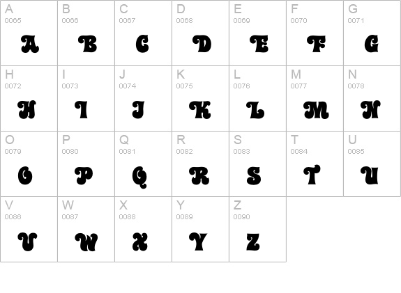 Swinger uppercase A-Z preview