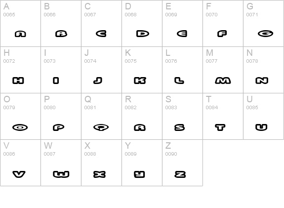 Swinkydad uppercase A-Z preview