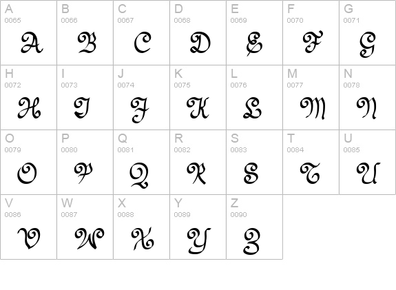 Swirlity Bold uppercase A-Z preview