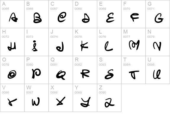 SwirlStory
 uppercase A-Z preview