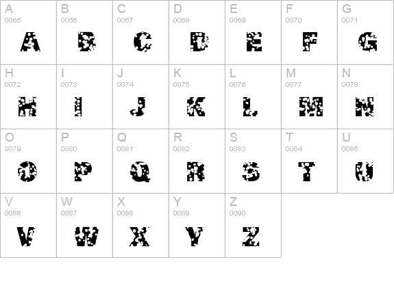 Swiss Cheese Regular uppercase A-Z preview