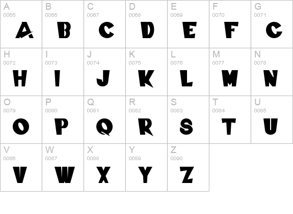 Swiss Cheesed uppercase A-Z preview