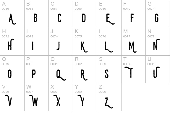Swistblnk Monthoers uppercase A-Z preview