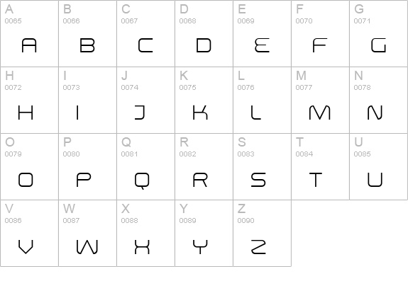 Swisz Thin uppercase A-Z preview