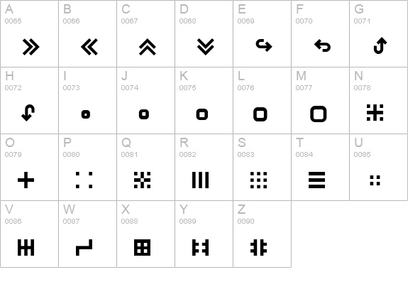 SwiszDings uppercase A-Z preview