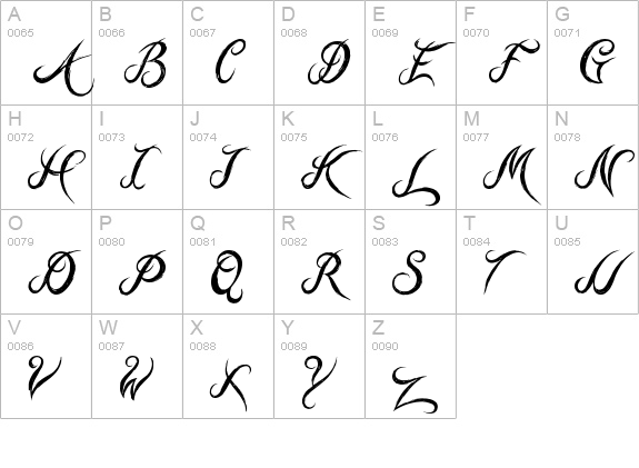 Switched at Birth uppercase A-Z preview