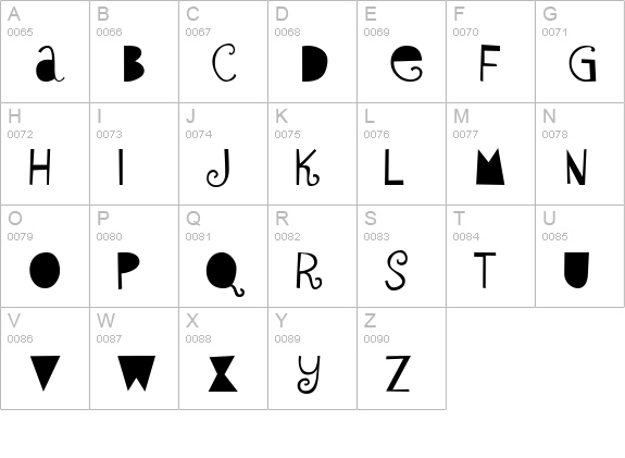 Sybil Green uppercase A-Z preview