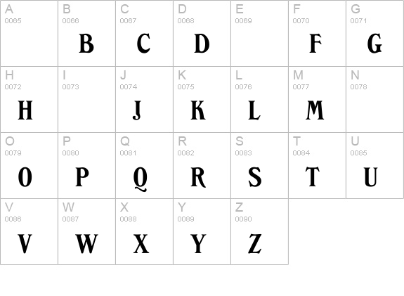 SycamoreLight uppercase A-Z preview